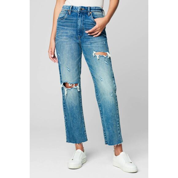 BLANK NYC The Howard Mid Rise Ripped Loose Jeans in LIFE ROLLS ON Size 29 - Picture 1 of 9